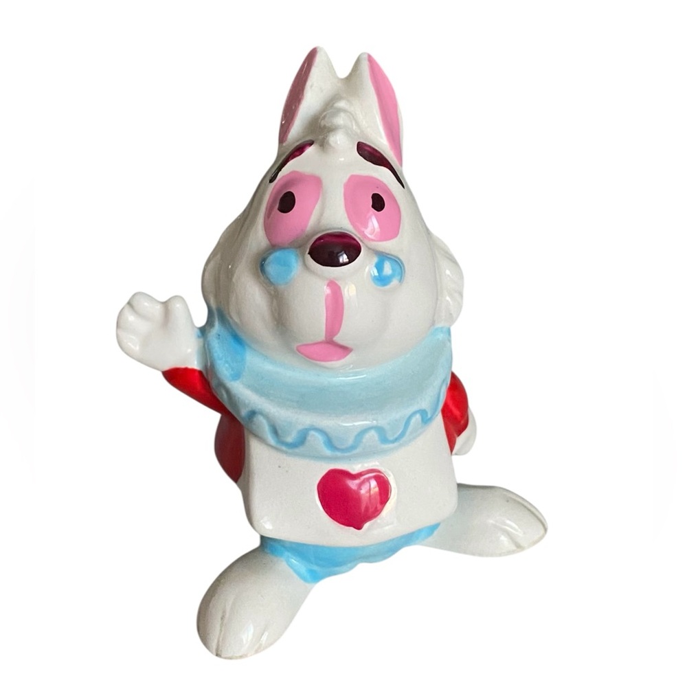 Vintage Disney Alice in Wonderland White Rabbit Porcelain Figurine